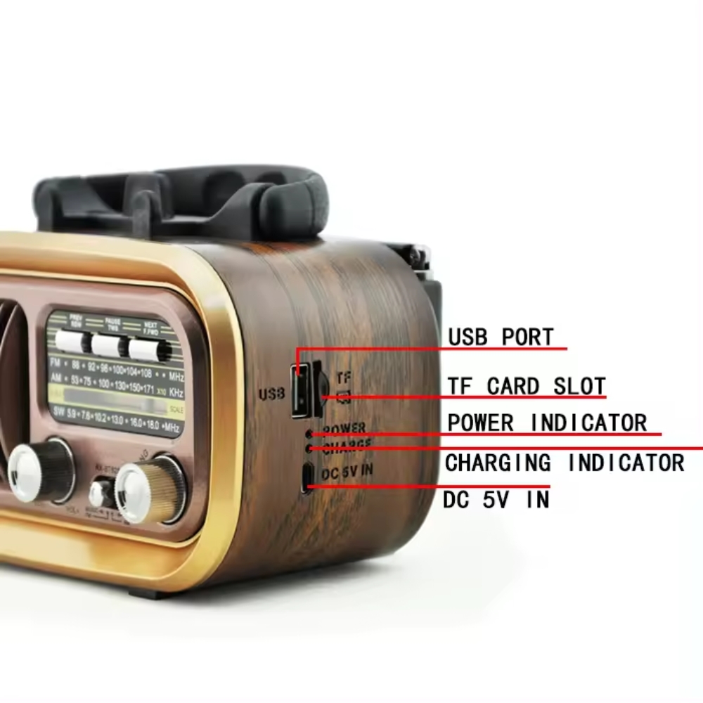 Radio Retro Fm Am Sw Bluetooth rv-109bt